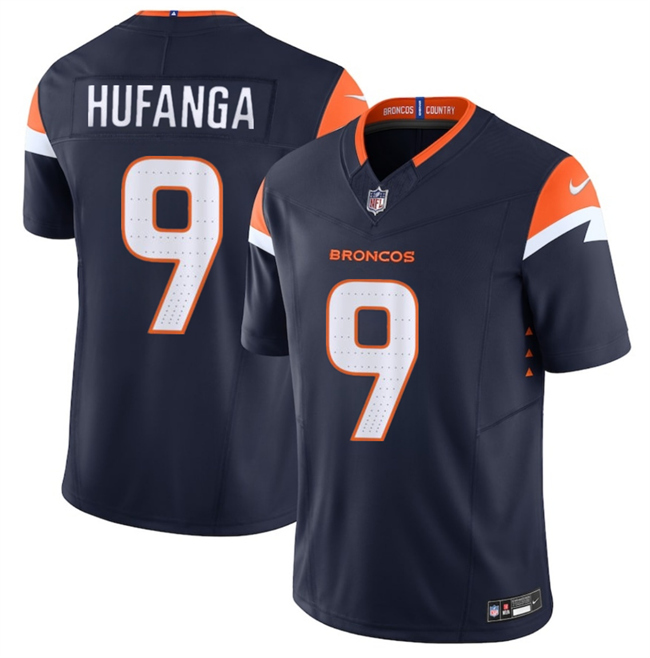Men's Denver Broncos #9 Talanoa Hufanga Navy 2024 F.U.S.E. Alternate Vapor Limited Stitched Football Jersey